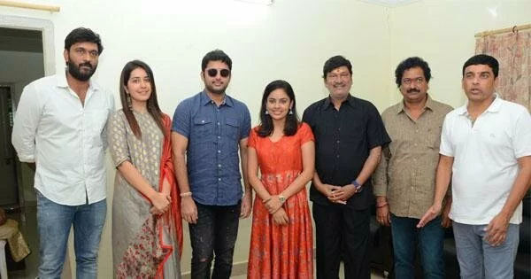 Srinivasa Kalyanam Movie Team at Tirumala Stills